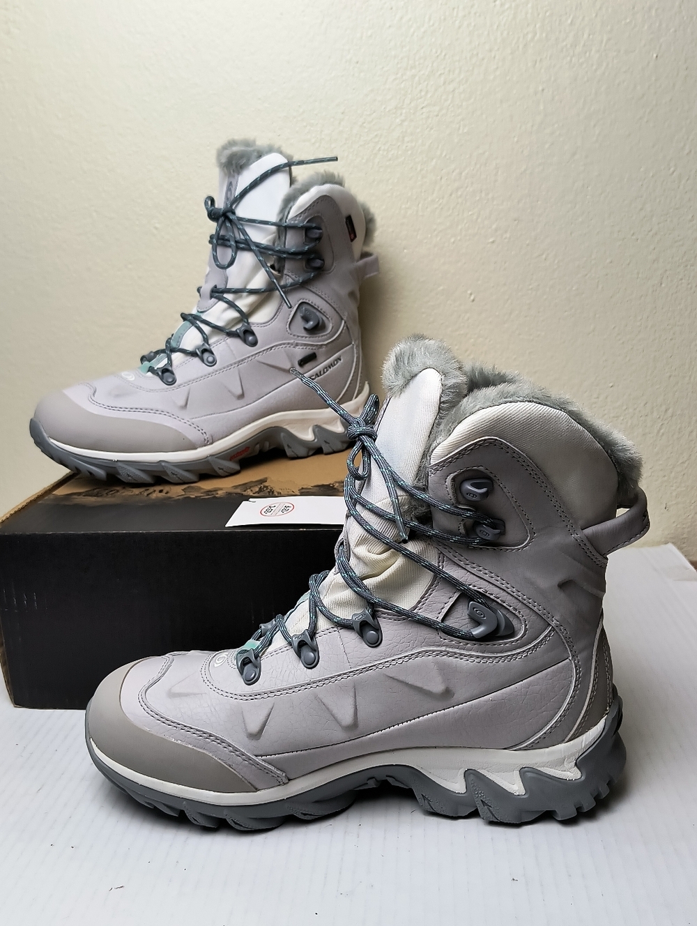 Salomon Women's 7.5 Nytro GTX W Steel Gray Snow Winter Boots Hiking Outdoor